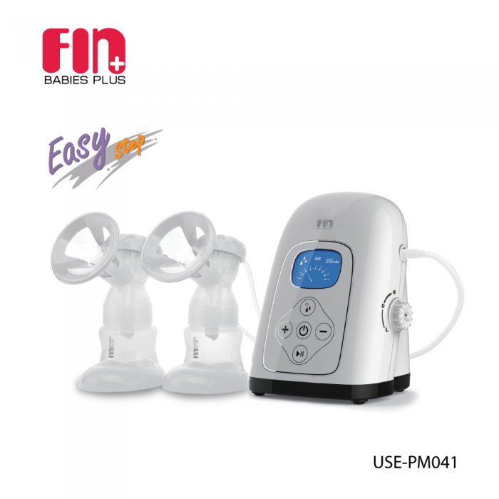 FIN BABIESPLUS เครื่องปั้มนมไฟฟ้า แบบปั๊มคู่ เกรดโรงพยาบาล รับประกัน2ปี รุ่น USE-PM041