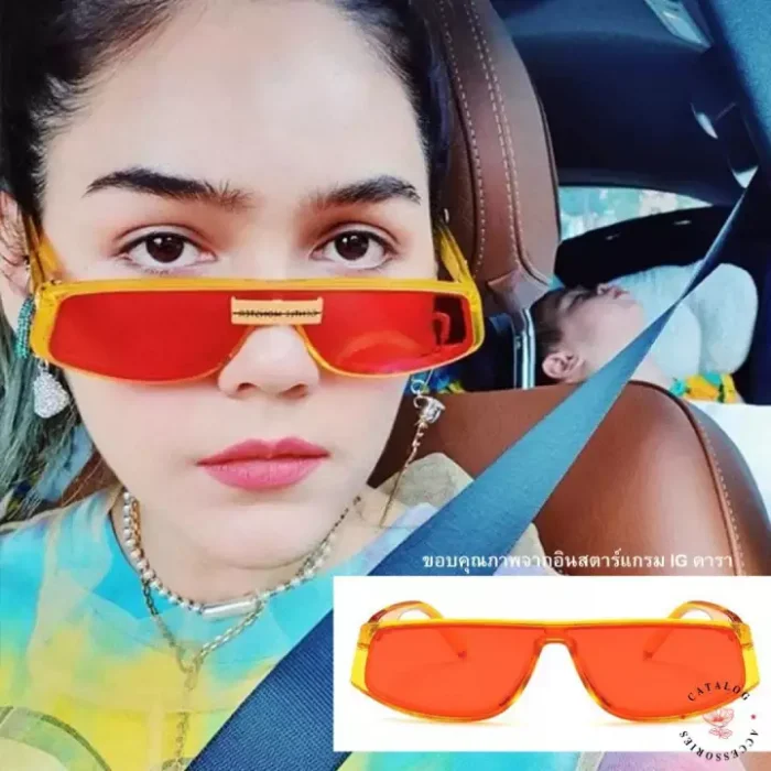 ◮Catalog Sunglasses◮ แว่นกันแดด เลนส์สีส้ม+เลนส์ปรอทเงิน ช่วยกรองแสงป้องกัน UV จากแสงแดด ดีไซด์ทันสมัย แฟชั่นใหม่ล่าสุด