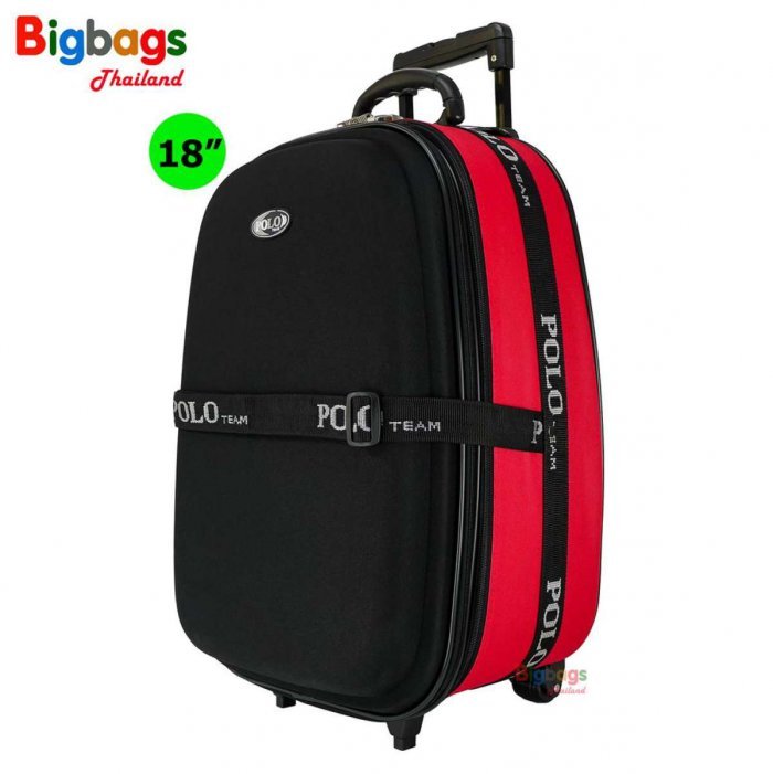 BigBagsThailand กระเป๋าเดินทาง KL POLO 18 นิ้ว แบบซิปขยาย พร้อมสายรัดกระเป๋า รุ่น POLO 26100 new arrival