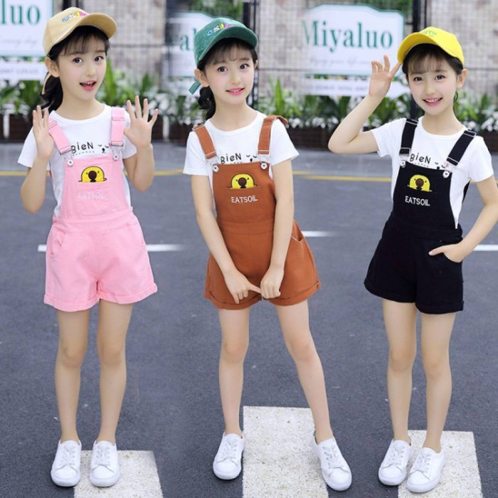 ชุดเป็ดการ์ตูนสีเหลืองเด็กผู้หญิงชุดเสื้อผ้าเด็กโต