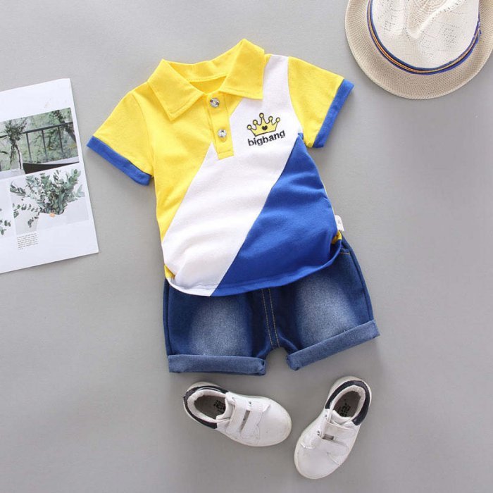 Babyonlineชุดเซ็ทเสื้อคอปก+กางเกงลายBIGBANG(Y229)I3
