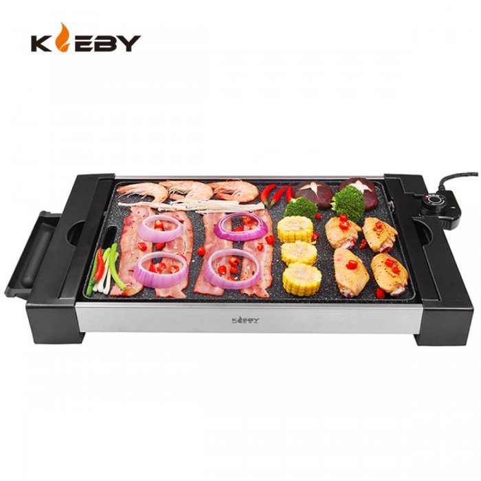 Klebyที่ถอดออกได้Maifanหินย่างบาร์บีคิวไฟฟ้ากระทะสไตล์เกาหลีในร่มบาร์บีคิวไฟฟ้าชุดเทปันยากิNonstickไร้ควันKLB9050