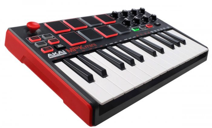 AKAI Professional MPK MINI MK2(MKII) 25-Key MIDI USB-Portable Keyboard มิดิคีย์บอร์ด 25 คีย์ นำ้หนักเบาพกพาง่ายจาก AKAI Professional (แถมฟรี Software) *ประกันศูนย์ไทย 1 ปี