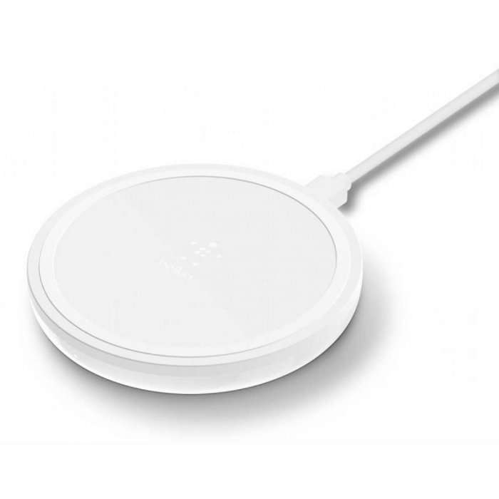 แท่นชาร์จไร้สาย Belkin Wireless Charger Pad 10W Boost Up Bold จ่ายไฟคงที่ ชาร์จเต็มรวดเร็ว Wireless Charger สีขาว (ของแท้,มีประกัน)