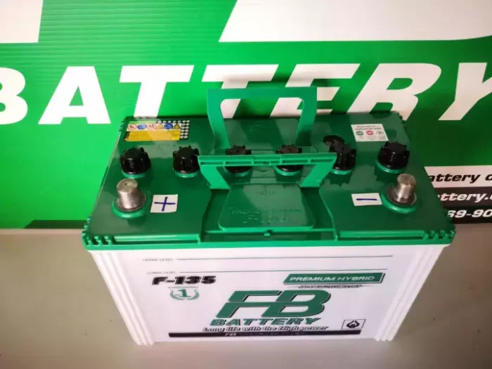 FB แบตเตอรี่รถกระบะ รุ่น F-135R 85D31R 12V85แอมป์ ยาว30.4ซม.กว้าง17.1ซม.ขั้วขวา FB Battery PREMIUM HYBRID แกะกล่องใช้ได้เลย เติมน้ำกรดและชาร์จไฟแล้ว รับประกันโดย Siam Battery