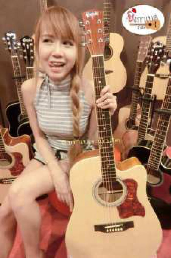 Kazuki กีต้าร์โปร่ง รุ่น KZ-41C สีไม้+พร้อมของแถม ครบเซ็ต